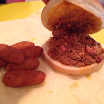 Pierce's Pitt Bar-B-Que - BBQ sandwich and hush puppies - Barbeque Near Me - Williamsburg, Virginia