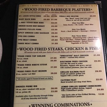 Bobby Q - Mesa - Tonight Harrison suggested the 3 meat combo so we can try 3 meats, 2 sides. Plenty of options for sides 9 sides!! - New American Near Me - Mesa, Arizona Bobby Q - Mesa - Tonight Harrison suggested the 3 meat combo so we can try 3 meats, 2 sides. Plenty of options for sides 9 sides!! - New American Near Me - Mesa, Arizona
