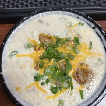 Jo Jo Macs - What I got -grits with 8 small shrimp. - Breakfast & Brunch Near Me - Albany, Oregon