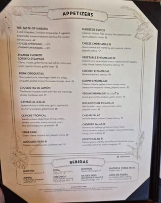 Menu photo 3 Habana Irvine, CA