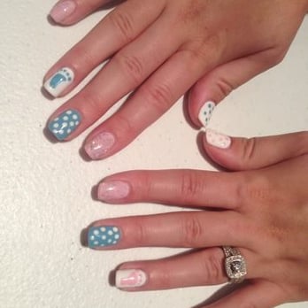 Z Nail Spa - Gender reveal shower nail design :D - Nail Salons Near Me - Lombard, Illinois Z Nail Spa - Gender reveal shower nail design :D - Nail Salons Near Me - Lombard, Illinois