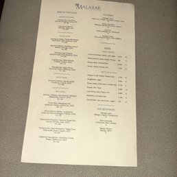 Drink menu Drink menu