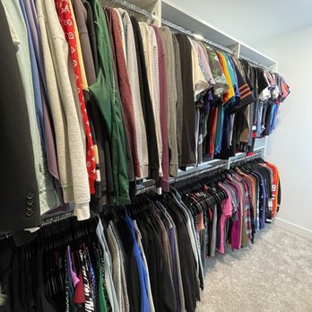 Custom Closet Systems - After (with clothes) - Home Organization Near Me - Las Vegas, Nevada Custom Closet Systems - After (with clothes) - Home Organization Near Me - Las Vegas, Nevada