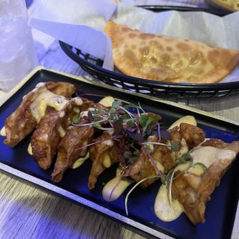 La Cambija - Fish empanada and shrimp dumplings - Seafood Near Me - Rincon, Puerto Rico