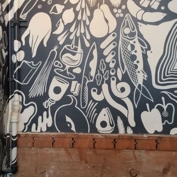 Clementine - Wall entrance when heading downstairs - Cafes Near Me - Winnipeg, Manitoba