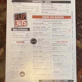 Flip Side - Menu - Burgers Near Me - Columbus, Ohio