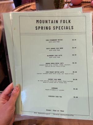 Menu photo 2 Mountain Folk Coffee Co. Banff, AB Menu photo 2 Mountain Folk Coffee Co. Banff, AB