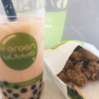 Mr Green Bubble - Rose milk tea and non spicy chicken, good lunch - Coffee & Tea Near Me - Oakland, California