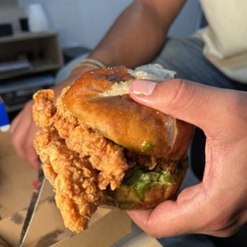 Double Chicken Please - Hot Honey Sandwich - Cocktail Bars Near Me - New York, New York Double Chicken Please - Hot Honey Sandwich - Cocktail Bars Near Me - New York, New York