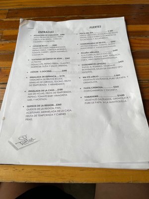 Menu photo 4 Tahal Valle de Guadalupe, BCN