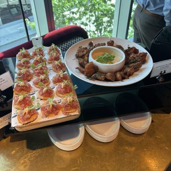 F1 Arcade - Spicy Ahi Tuna Tartare Dynamite Fried Chicken - Bars Near Me - Boston, Massachusetts