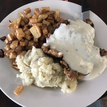 Happy Day Café - Chicken Fried Steak Plate - Cafes Near Me - Live Oak, Texas