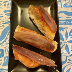 FloridaBlanca - Smoked sardines (on delicious tomato bread)