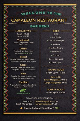 Menu photo 1 The Camaleon Holbrook, AZ Menu photo 1 The Camaleon Holbrook, AZ