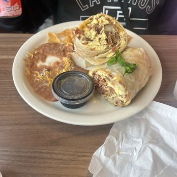Scramblers Cafe - Bacon breakfast burrito. It's huge - Breakfast & Brunch Near Me - Ontario, California Scramblers Cafe - Bacon breakfast burrito. It's huge - Breakfast & Brunch Near Me - Ontario, California
