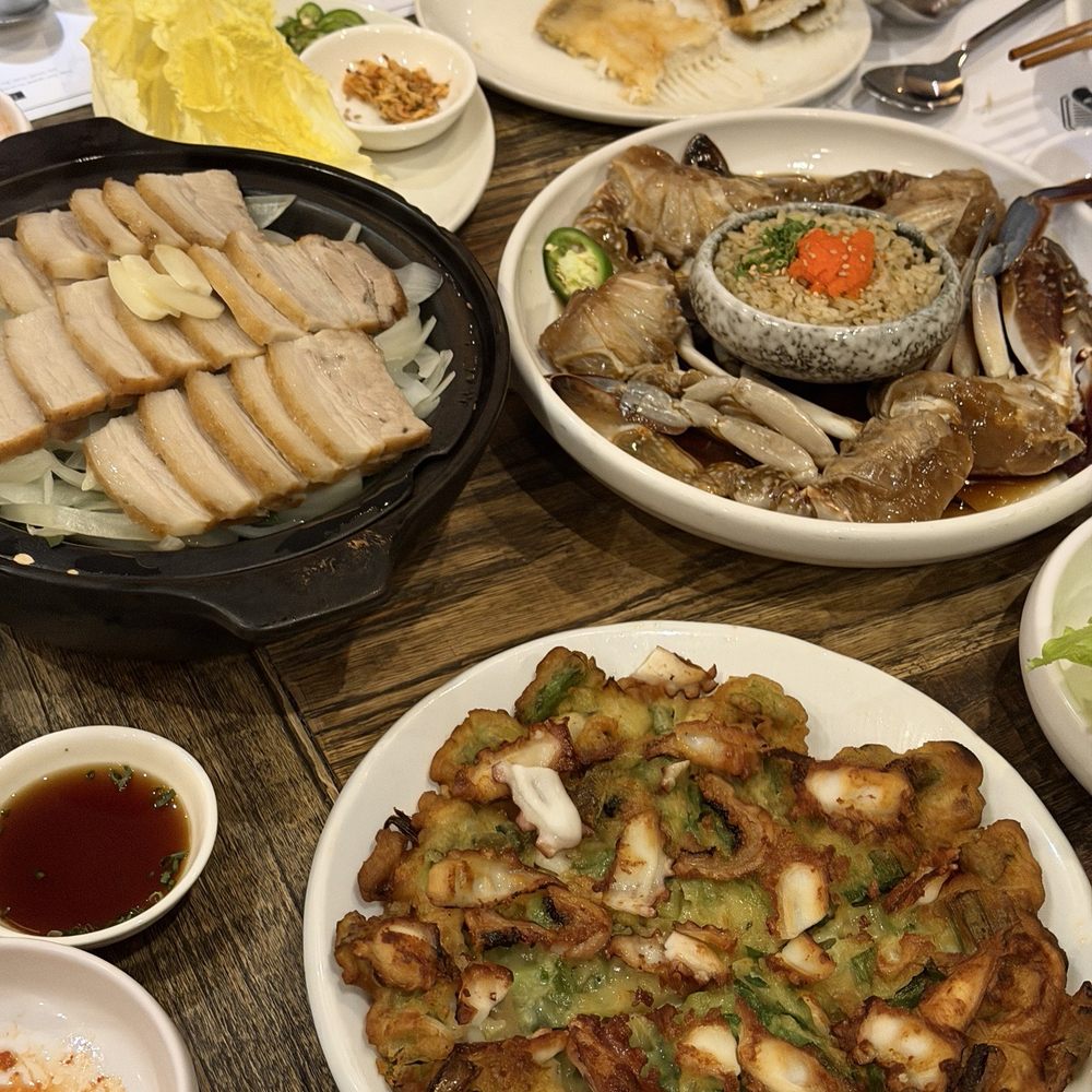 Sam Woo Jung - Squid kimchi Pancake - Korean Near Me - New York, New York Sam Woo Jung - Squid kimchi Pancake - Korean Near Me - New York, New York