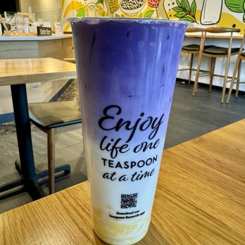 Teaspoon - Dirty Ube minus the Dirty with pudding - Bubble Tea Near Me - Austin, Texas