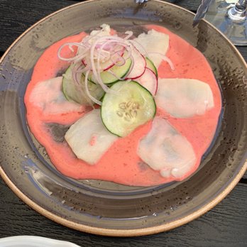 Crafted - Crudo (fish) with strawberry vinaigrette - Desserts Near Me - Yakima, Washington Crafted - Crudo (fish) with strawberry vinaigrette - Desserts Near Me - Yakima, Washington