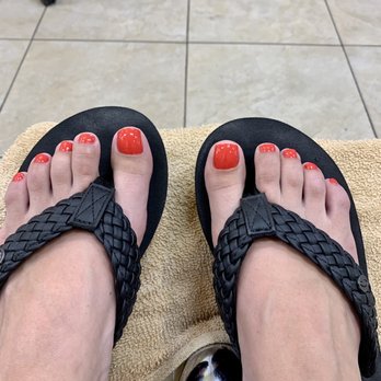 Best Nails & Wax - Pedicure with OPI Cajun Shrimp polish - Nail Salons Near Me - Pasadena, California Best Nails & Wax - Pedicure with OPI Cajun Shrimp polish - Nail Salons Near Me - Pasadena, California