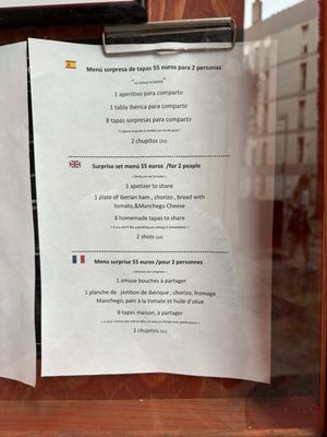Menu photo 2 Bodega Biarritz 1881 Barcelona, B Menu photo 2 Bodega Biarritz 1881 Barcelona, B