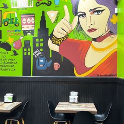 Curry Hut Whittier - Artwork inside restaurant. Love it !