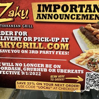 Zaky Mediterranean Grill - Order for delivery - Mediterranean Near Me - Fontana, California