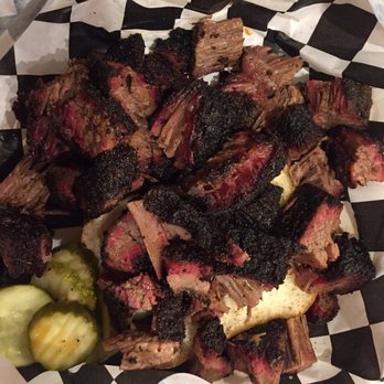 Burnt End BBQ - Carryout: 1 lb burnt end bbq $17  They pack you silverware and BBQ sauce ( which was sweet.). - Barbeque Near Me - De Soto, Kansas