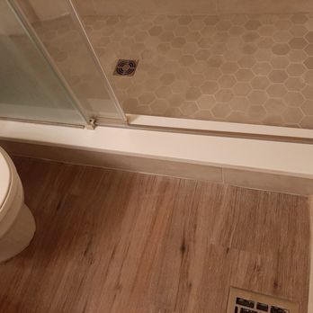 Albuquerque Tile and Stone - Pan replace with tile over top pan and white lip. - Countertop Installation Near Me - Albuquerque, New Mexico