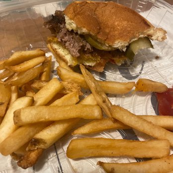 Chili's - My 2/2 eaten burger & fries. Will be finished soon. - Bars Near Me - Freehold, New Jersey Chili's - My 2/2 eaten burger & fries. Will be finished soon. - Bars Near Me - Freehold, New Jersey