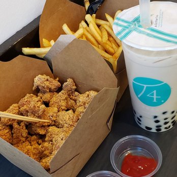 Li Cha Tea - Popcorn chicken, fries and jasmine milk tea w boba - Bubble Tea Near Me - Northridge, California Li Cha Tea - Popcorn chicken, fries and jasmine milk tea w boba - Bubble Tea Near Me - Northridge, California