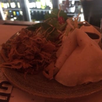 Chin Chin - Chin Chin pork roll ups with red braised suckling pig, pancakes, slaw and Asian herbs - Asian Fusion Near Me - Melbourne, VIC