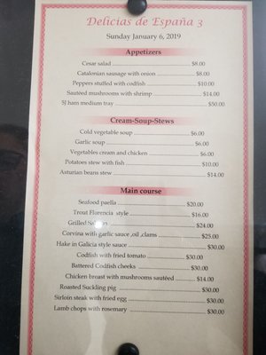 Menu photo 7 Delicias de Espana 3 Miami, FL