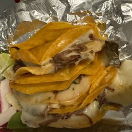 Way too much cheese so little meat.. Way too much cheese so little meat..
