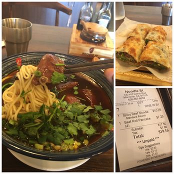 Noodle St - Spicy beef noodle soup was bomb! Beef roll was bomb! Price? Oof lol - Noodles Near Me - Monrovia, California Noodle St - Spicy beef noodle soup was bomb! Beef roll was bomb! Price? Oof lol - Noodles Near Me - Monrovia, California