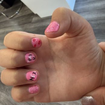 Candy Nail and Lashes - Kids gel nail (10yrs old, 1st time gel with cute design, by Jasmine) - Eyelash Service Near Me - Rolling Hills Estates, California