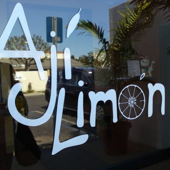 Aji Limon - Logo on their entrance door - Peruvian Near Me - Buena Park, California