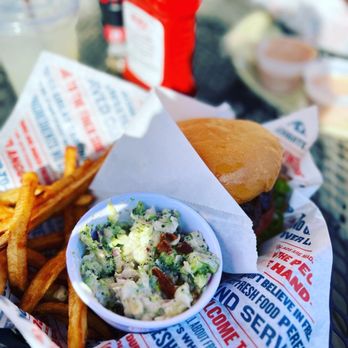 Becks Prime - Kids plate. So much food. We split the fries and broccoli salad. - Hot Dogs Near Me - Houston, Texas