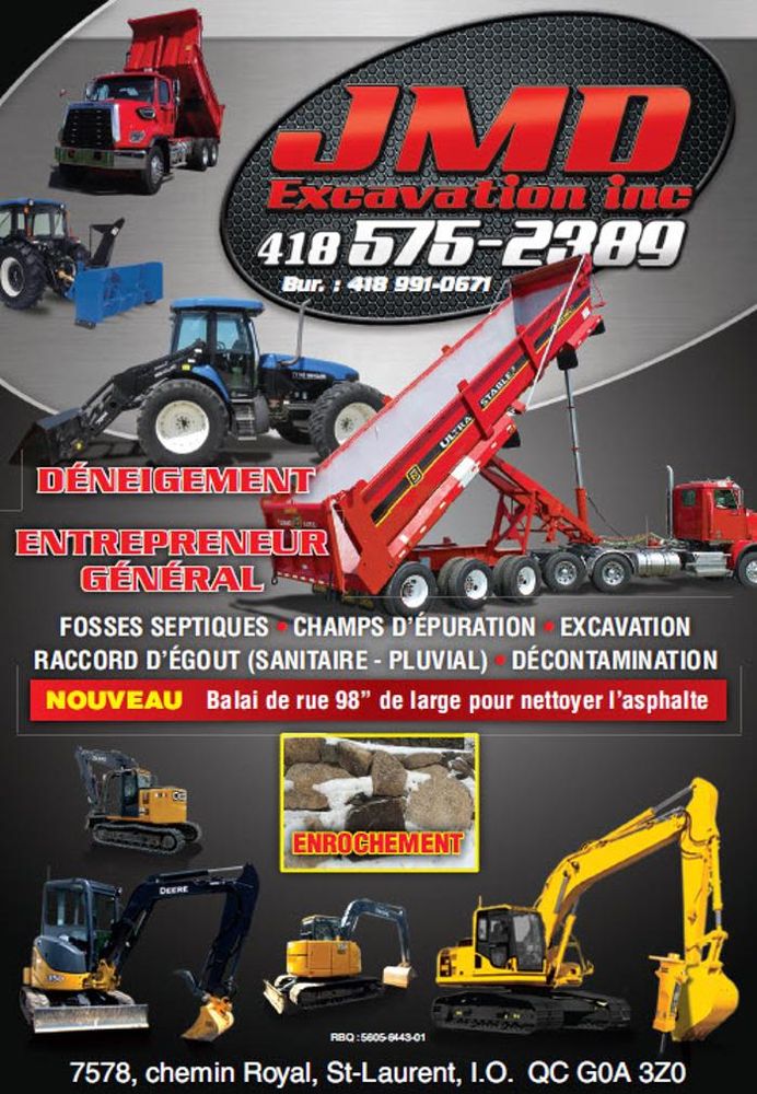 JMD EXCAVATION Updated September 2024 7578 Chemin Royal, Saint