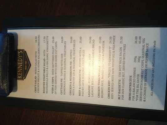 Menu photo 1 Kennedy's Irish Pub Zürich, ZH