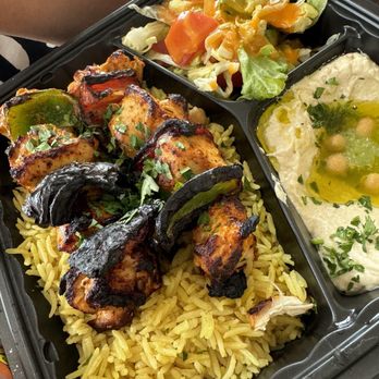 Mr. Shawarma Grill - Chicken Kebab Plate was amazing, the flavors were just unreal, the hummus literally the best i have ever had! - Middle Eastern Near Me - Coon Rapids, Minnesota
