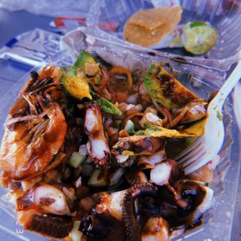 Mariscos German - a plastic container of food - Food Trucks Near Me - San Diego, California Mariscos German - a plastic container of food - Food Trucks Near Me - San Diego, California