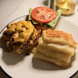 Palmer's Village Cafe - Russell's Smash Burger with Gratin potatoes