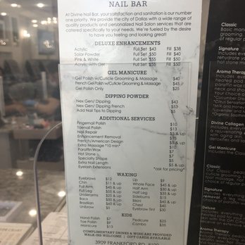 Divine Nail Bar - Menu - Nail Salons Near Me - Dallas, Texas Divine Nail Bar - Menu - Nail Salons Near Me - Dallas, Texas