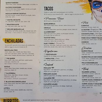 Barrio Queen - Menu - Mexican Near Me - Gilbert, Arizona Barrio Queen - Menu - Mexican Near Me - Gilbert, Arizona