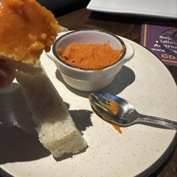 Bread and spread before meal (eh-pass)