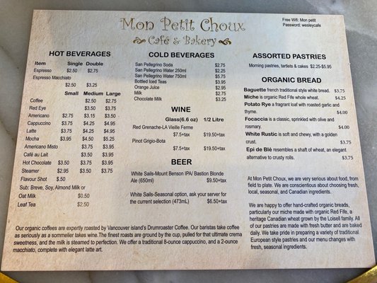 Menu photo 2 Mon Petit Choux Nanaimo, BC
