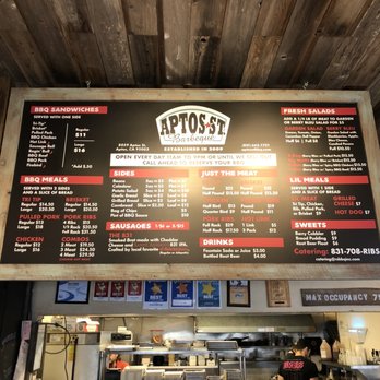 Aptos St BBQ - Menu cashier - Barbeque Near Me - Aptos, California Aptos St BBQ - Menu cashier - Barbeque Near Me - Aptos, California
