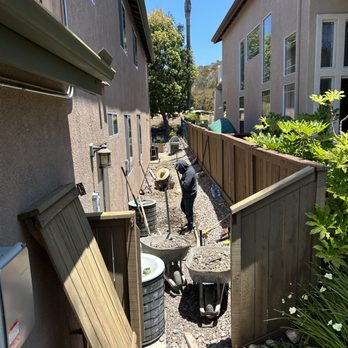 Adrian’s Concrete - Before and after project of concrete and keystone wall - Masonry/Concrete Near Me