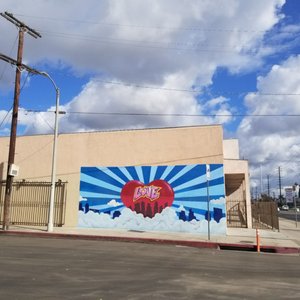 LOVE LA Skyline mural on Yelp