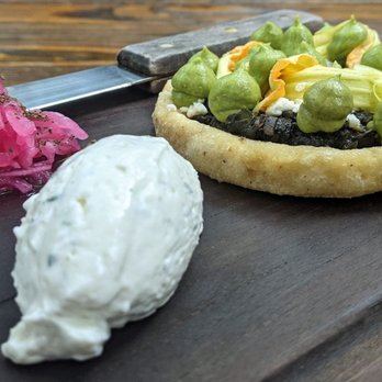 Kitchen Table - Kitchen Table 06-05-21: Sope - Masa, Chive Cream, Pickled Onion, Avocado, Cheese, Squash Blossoms, Fresh Huitlacoche - Portuguese Near Me - Tulum, ROO Kitchen Table - Kitchen Table 06-05-21: Sope - Masa, Chive Cream, Pickled Onion, Avocado, Cheese, Squash Blossoms, Fresh Huitlacoche - Portuguese Near Me - Tulum, ROO
